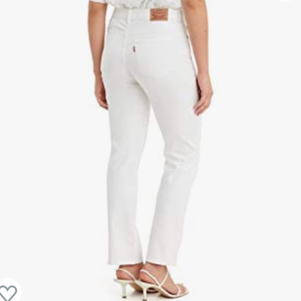 White denim straight Levi’s jeans - Picture 2 of 3